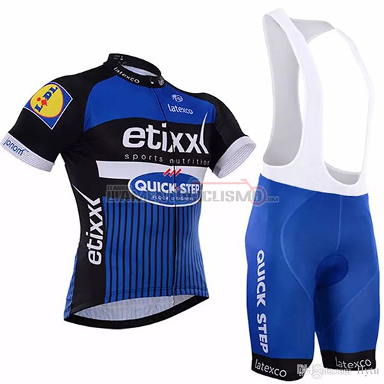 Abbigliamento Ciclismo Etixx Quick Step Manica Corta 2018 Blu